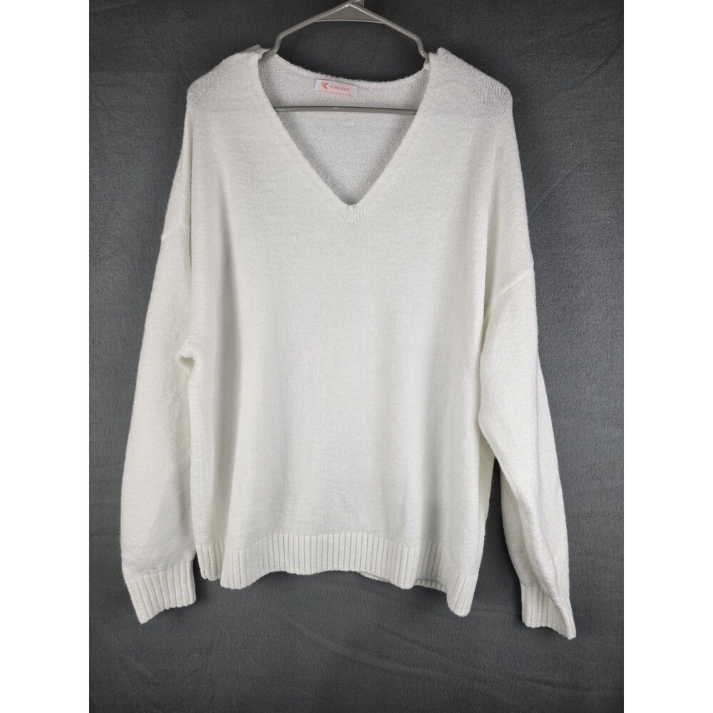 Kirundo‎ Sweater Women's Large Fleece Soft Cozy Minimalist Quiet Luxury Cozycore